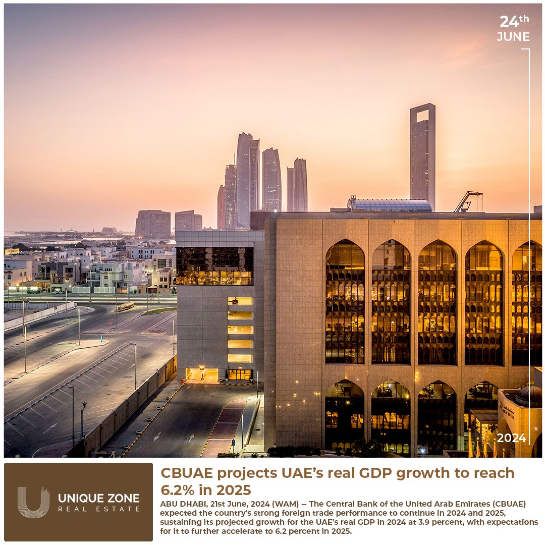 CBUAE projects UAE’s real GDP growth to reach 6.2% in 2025